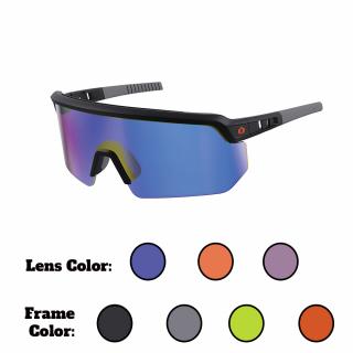 Ergodyne Skullerz AEGIR Anti-Scratch and Enhanced Anti-Fog Sun Safety Glasses with Mirror Lenses